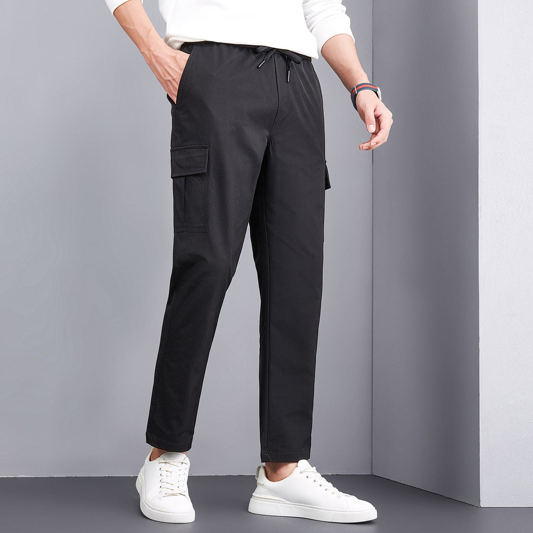 Herren bequeme Cargo-Hose mit elastischem Bund und praktischen Taschen Echoarchiv