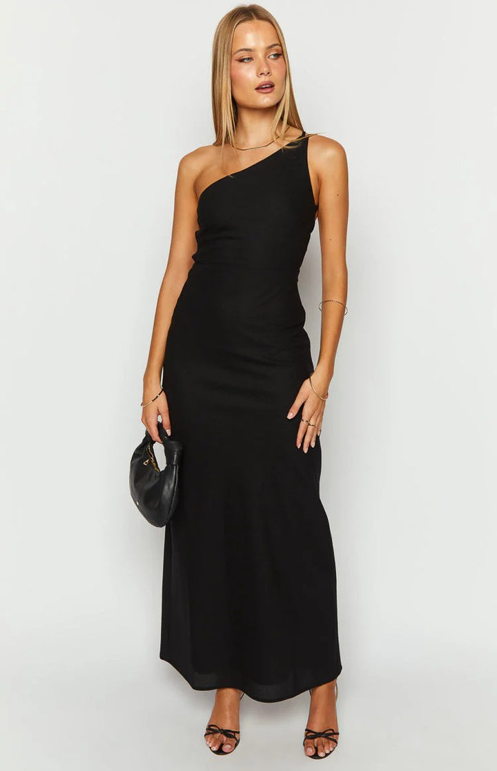 Damen Maxi-Kleid mit asymmetrischem Ausschnitt Echo Archiv