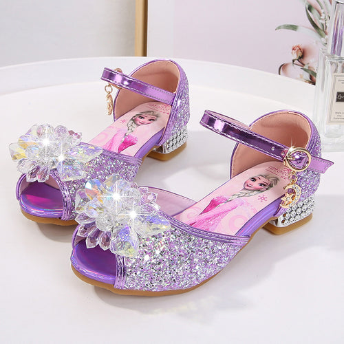 Mädchen Ballerinas mit funkelnden Akzenten und Blumenapplikation Echo Archiv