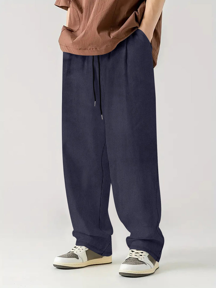 Herren lässige Freizeit-Hose mit elastischem Bund und strukturiertem Design Echoarchiv