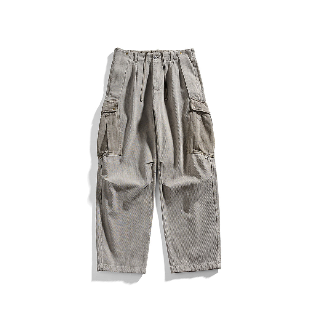 Herren Cargo-Hose mit Kordelbund, weitem Schnitt und Mehrfachtaschen Echo Archiv