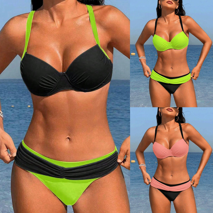 Damen Push-Up-Bikini mit verstellbaren Trägern und modischem Wickeldesign Echo Archiv
