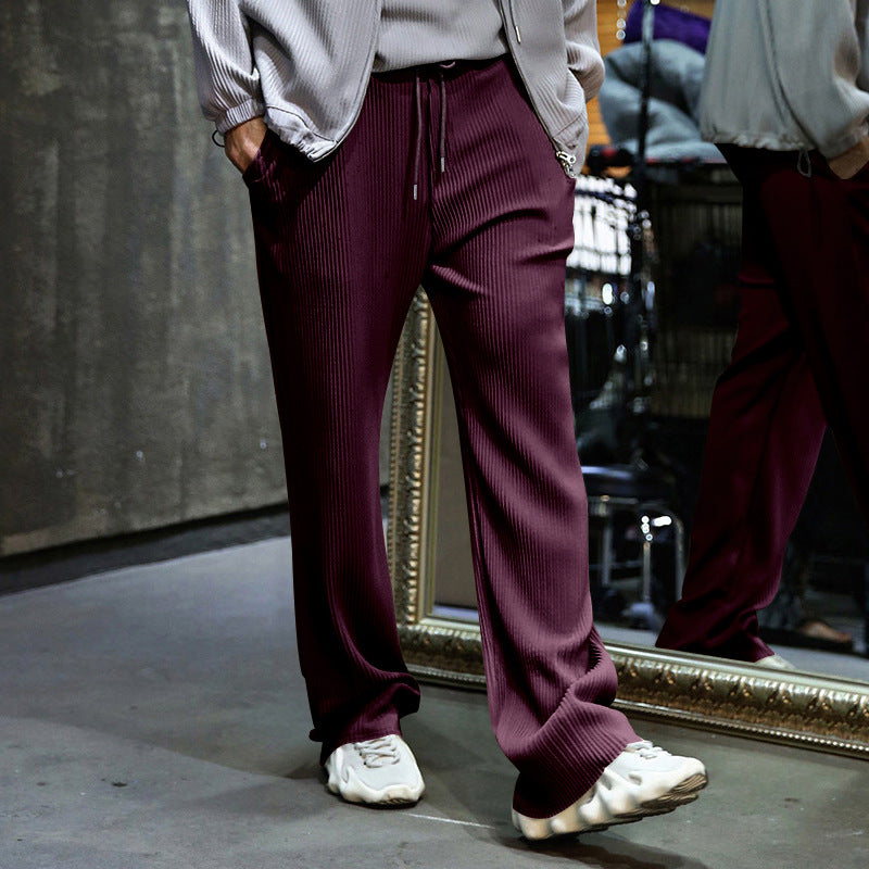 Herren nan locker geschnittene Plissee-Hose mit Tunnelzug und weitem Bein Echo Archiv