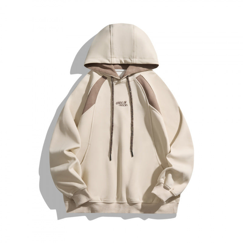 Unisex Oversize-Kapuzenpullover mit kontrastierenden Einsätzen, Kordelzug und Raglanärmeln Echo Archiv