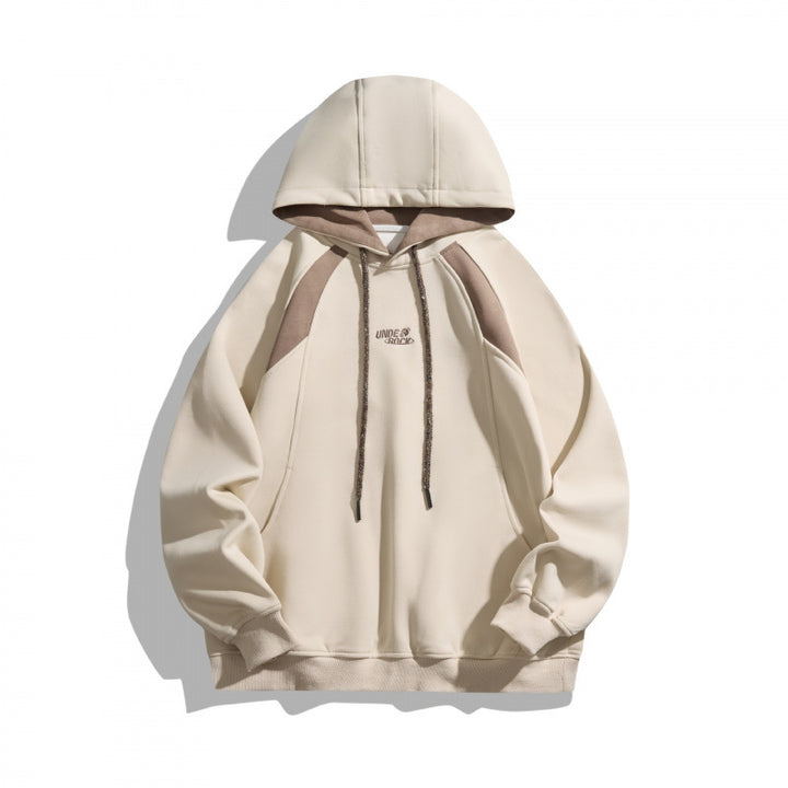 Unisex Oversize-Kapuzenpullover mit kontrastierenden Einsätzen, Kordelzug und Raglanärmeln Echo Archiv