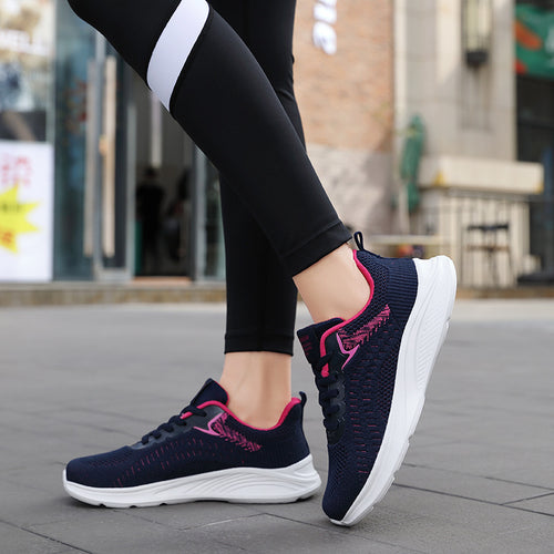 Damen nan nahtloser Strick-Walkingschuh mit atmungsaktivem Maschenoberteil, ergonomischer Wellendämpfung und verstärkter Fersenlasche Echo Archiv