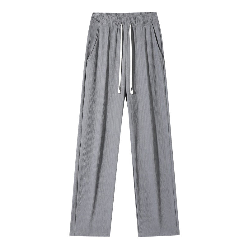 Damen weite Leinenoptik-Hose mit elastischem Bund, Tunnelzug & Seitentaschen Echoarchiv
