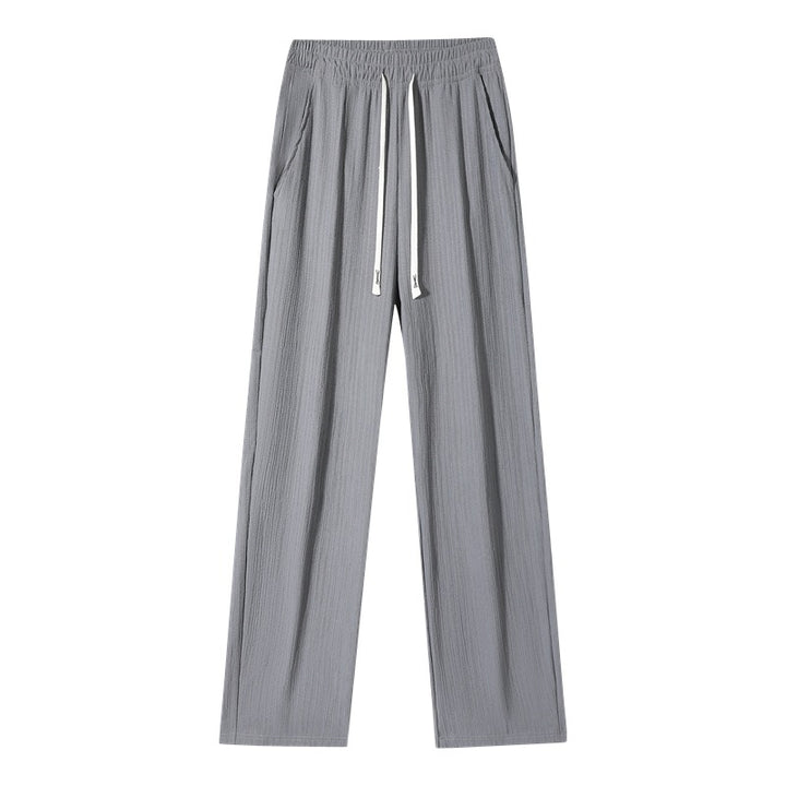 Damen weite Leinenoptik-Hose mit elastischem Bund, Tunnelzug & Seitentaschen Echoarchiv