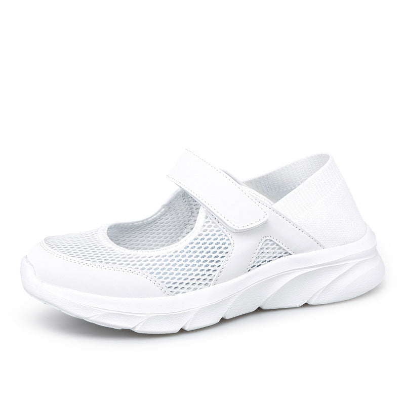 Damen nan Komfort-Riemchen-Sneaker mit Klettverschluss nahtlosem Strickschaft und dämpfender Leichtsohle Echo Archiv