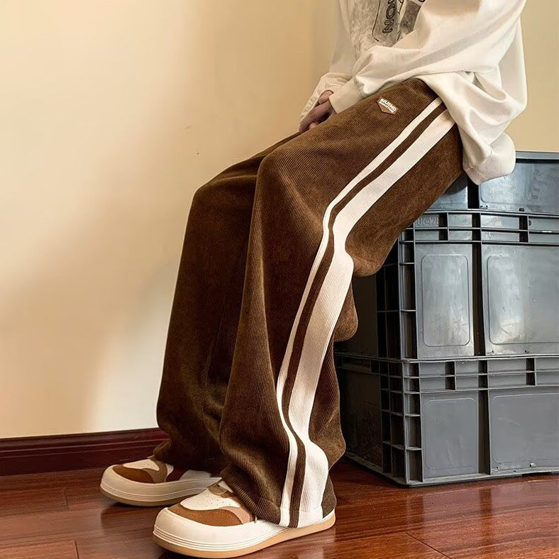 Herren Bequeme Chino-Hose mit Kontraststreifen Echoarchiv