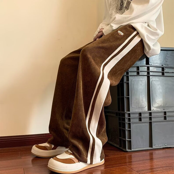 Herren Bequeme Chino-Hose mit Kontraststreifen Echoarchiv