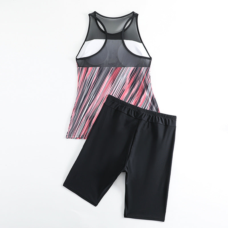 Damen Sportliches Tankini-Set mit integrierten Shorts Echo Archiv
