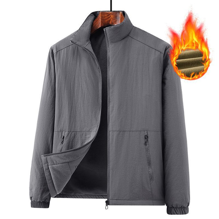 Herren Leichte windabweisende Fleecejacke mit Stehkragen und Reißverschlusstaschen Echo Archiv