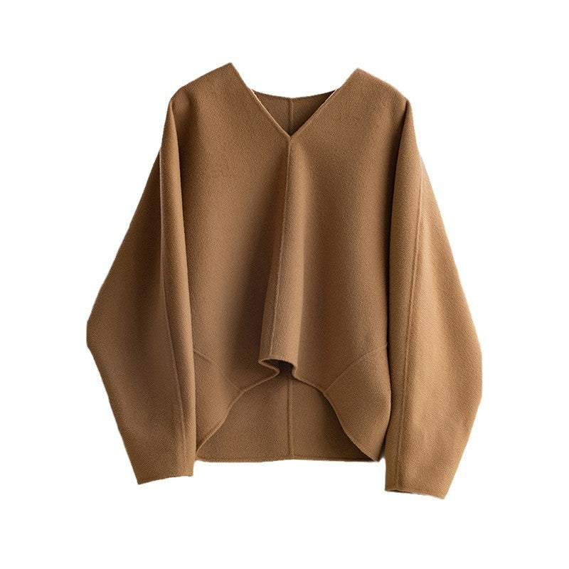 Damen Lässiger V-Ausschnitt Pullover Echoarchiv