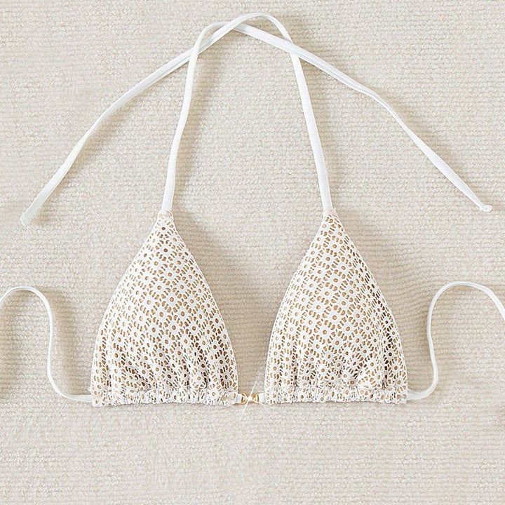 Damen Bikinihose mit seitlichen Bindebändern und floralem Muster Echo Archiv