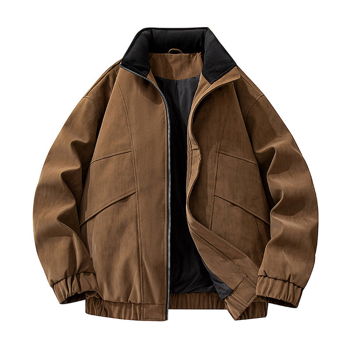 Herren weite funktionale Jacke mit Stehkragen und Reißverschluss Echo Archiv