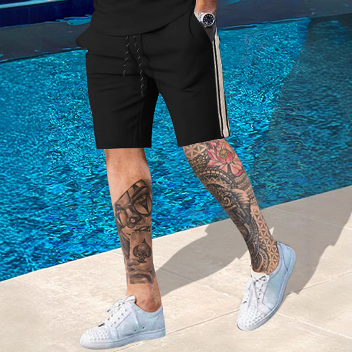 Herren Sportliche Shorts mit seitlichen Streifen Echoarchiv