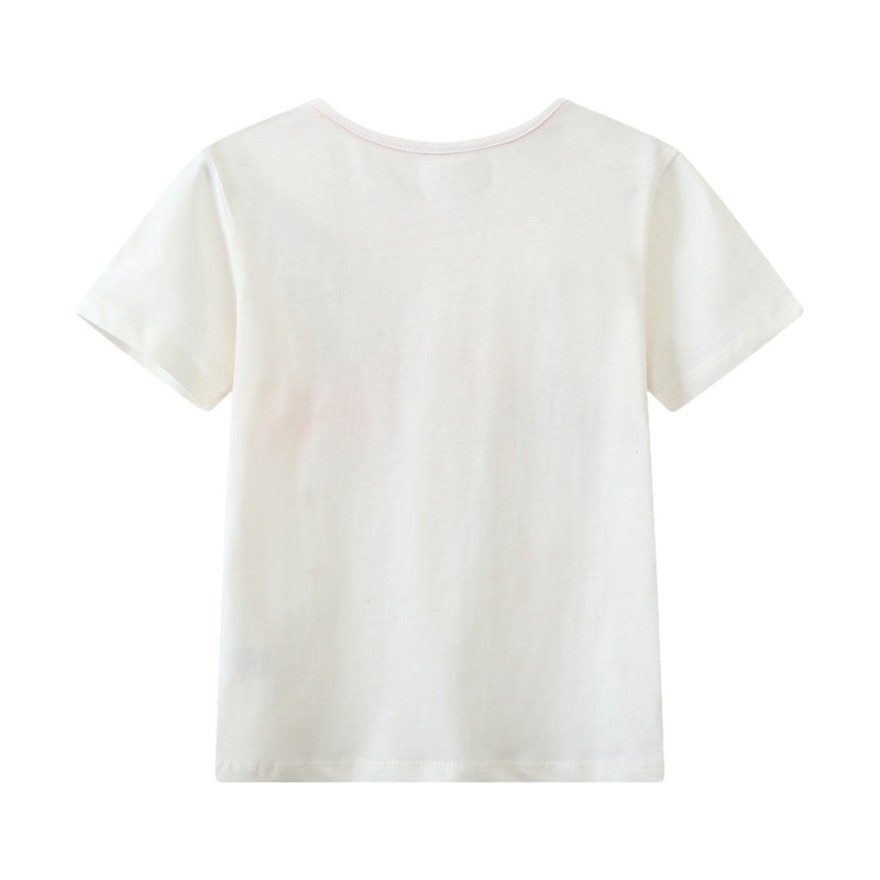 Mädchen T-Shirt mit buntem Flamingo-Design Echo Archiv