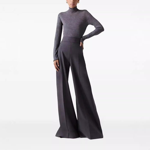 Damen High‑Waist ultraweite Palazzo‑Hose mit Bügelfalte und Bodensaum Echoarchiv
