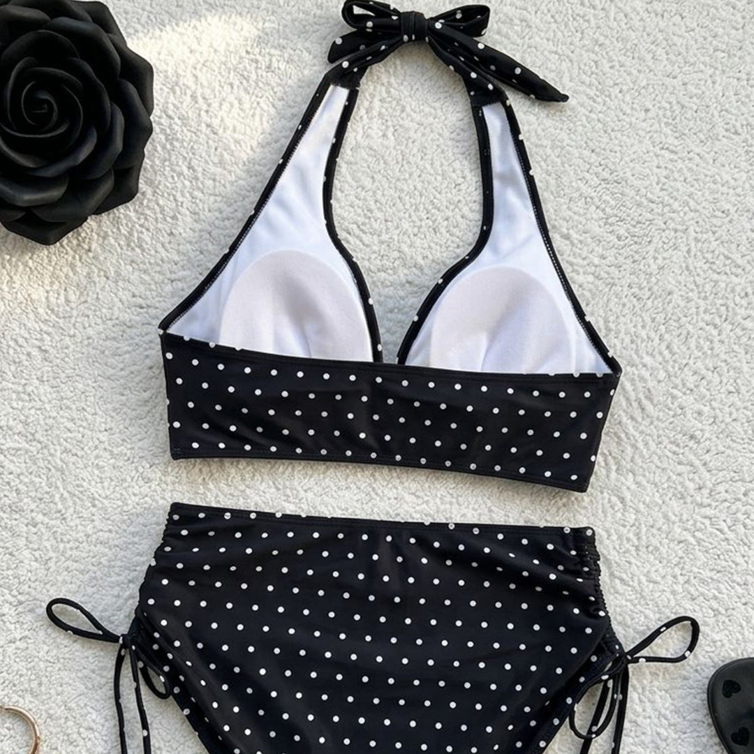Damen Hochgeschnittener Bikini mit Rüschendetails Echo Archiv