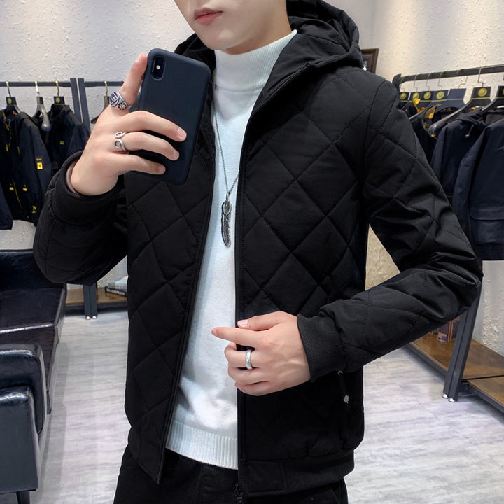 Herren Stepp-Kapuzenjacke im Slim-Fit mit Diamantsteppung und thermischer Isolierung Echoarchiv