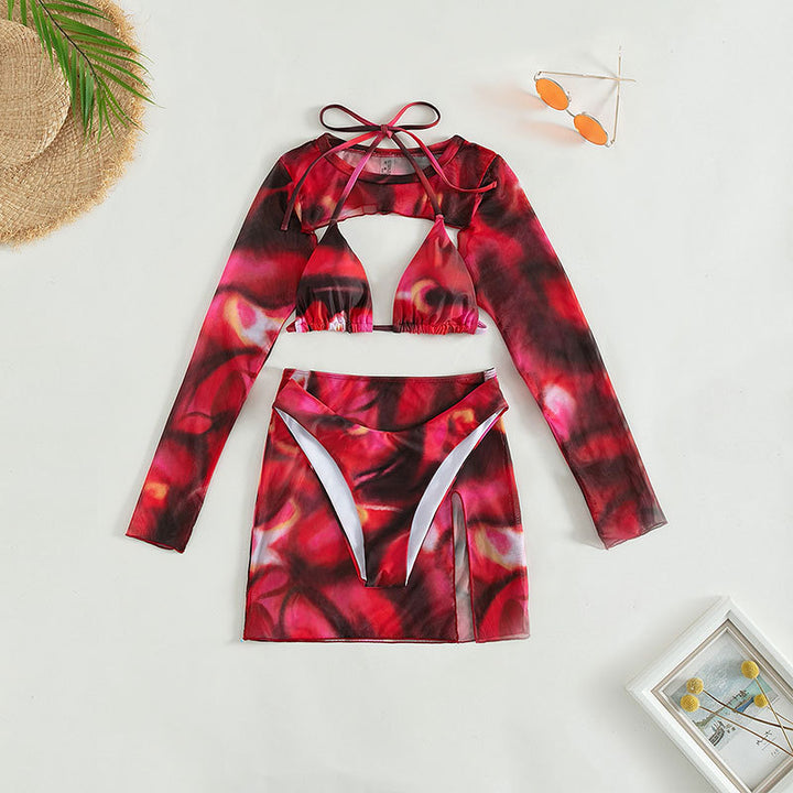 Damen Crop-Top und Rock Set Echo Archiv