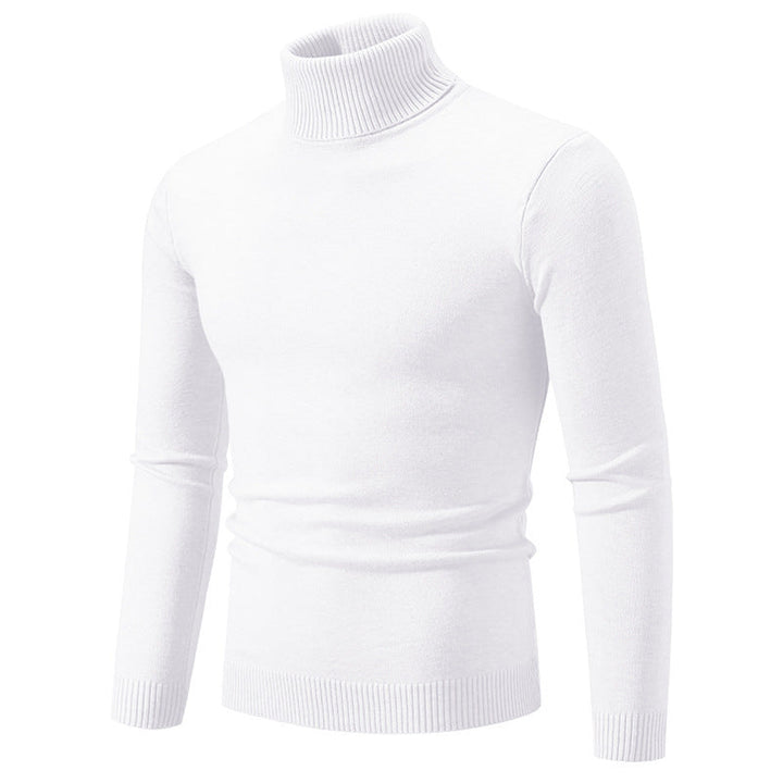 Herren eleganter Rollkragenpullover aus feiner Baumwolle Echoarchiv