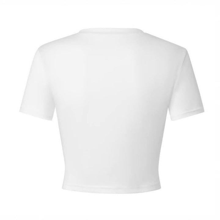 Damen T-Shirt mit kreativem Kirschmotiv und funkelndem Glitzereffekt Echo Archiv