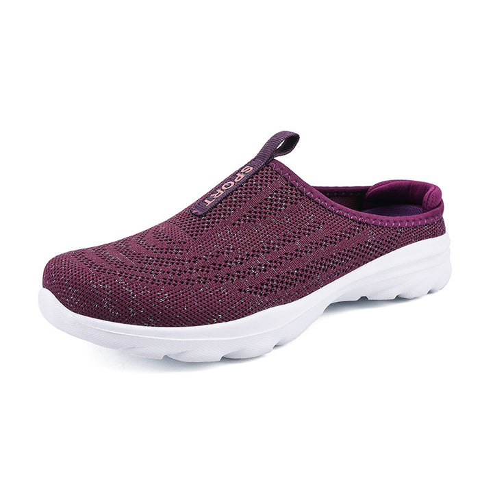 Damen nan gestrickter Mule-Sneaker mit offenem Fersenkragen, elastischem Einstieg und gepolsterter Laufsohle Echo Archiv