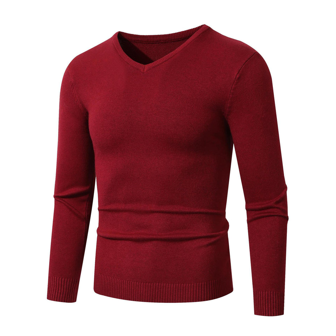 Herren eleganter V-Ausschnitt Pullover aus hochwertiger Baumwolle Echoarchiv