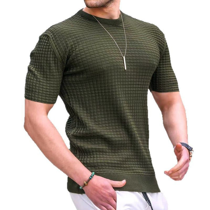 Herren Sportliches Kurzarmshirt mit strukturiertem Design Echoarchiv