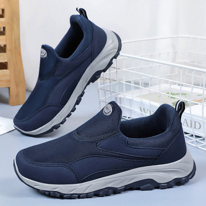 Damen nan sportlicher Slip-On Trekking-Sneaker mit atmungsaktivem Textiloberteil, elastischem Einstieg und profiliertem Outdoor-Laufsohle Echo Archiv