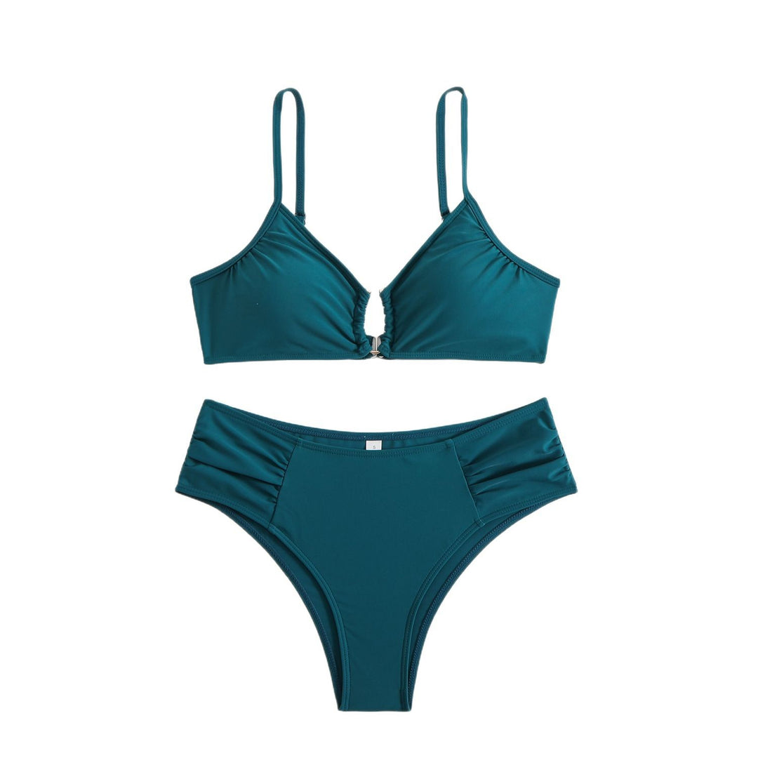 Damen elegante Triangel-Bikini mit modischem Raffung Echo Archiv