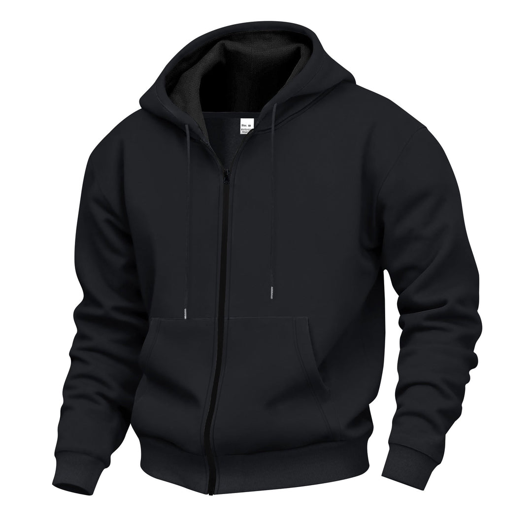 Herren Premium Kapuzenjacke mit durchgehendem Reißverschluss und weichem Fleece-Futter Echoarchiv