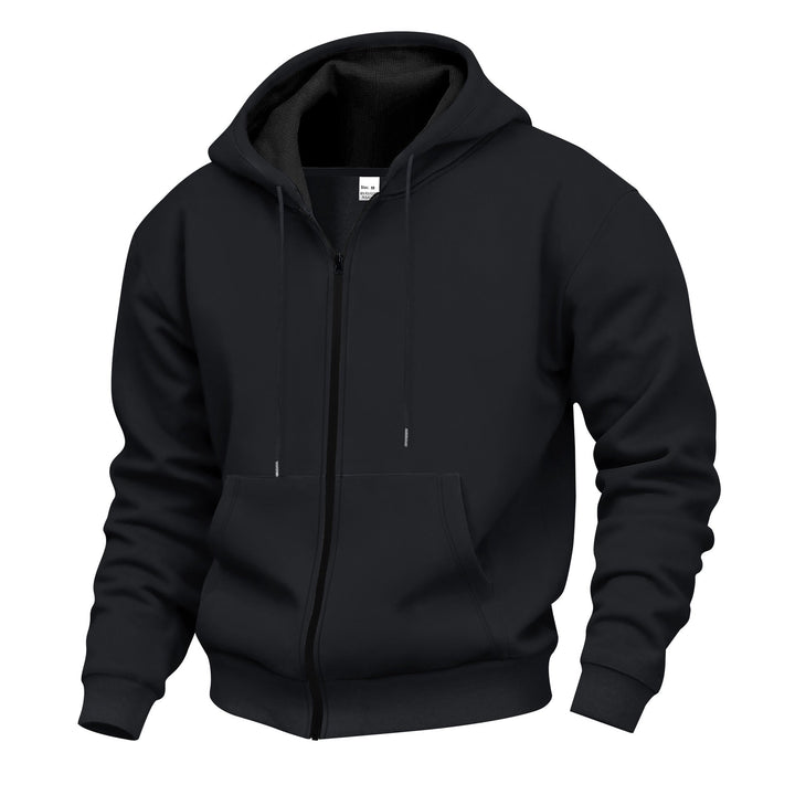Herren Premium Kapuzenjacke mit durchgehendem Reißverschluss und weichem Fleece-Futter Echoarchiv