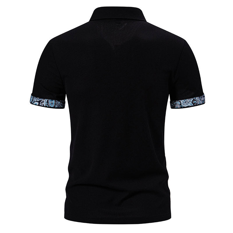 Herren Poloshirt mit kontrastierendem Kragen und praktischer Brusttasche Echoarchiv