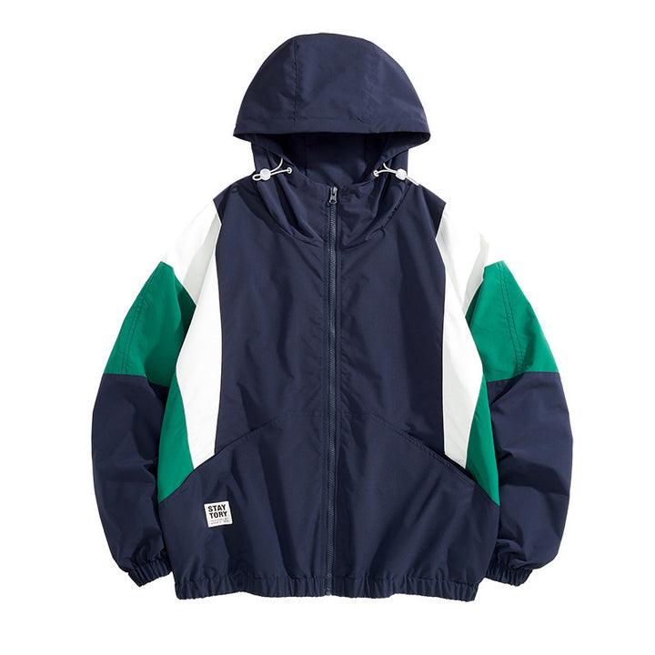 Damen Sportjacke mit Kapuze und Farbblock-Design Echo Archiv