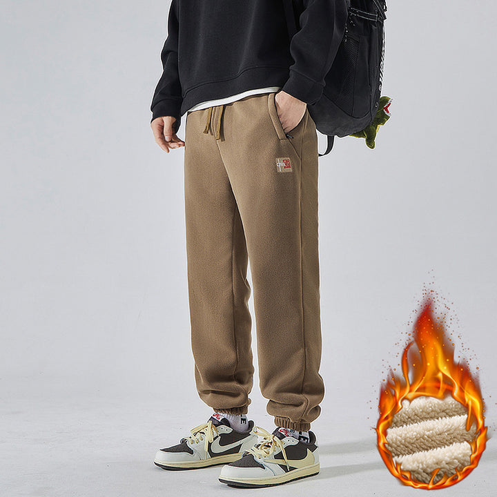 Herren Gefütterte Sweatpants mit Sherpa‑Innenfutter und elastischen Bündchen Echo Archiv