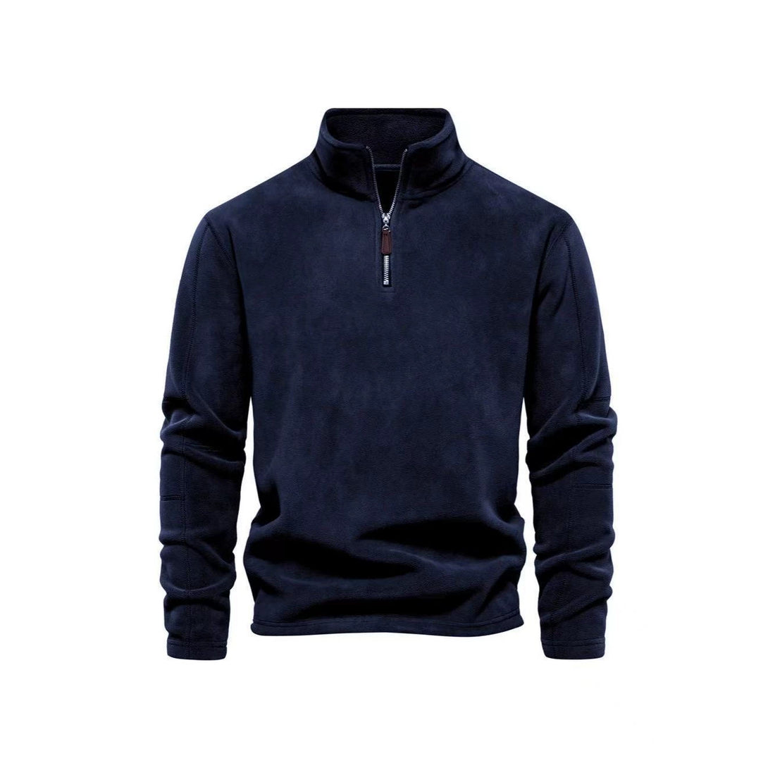 Herren Fleecepullover mit halbem Reißverschluss und Stehkragen – Cavarno