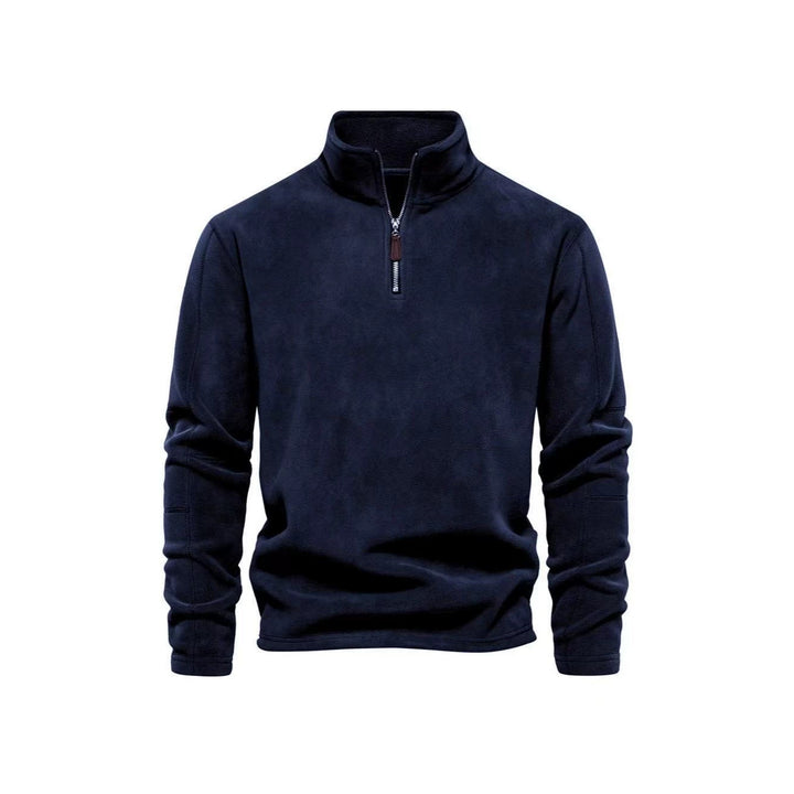 Herren Fleecepullover mit halbem Reißverschluss und Stehkragen Echoarchiv
