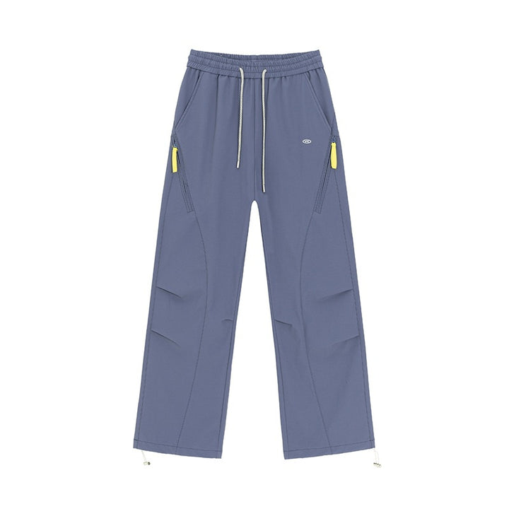Damen Weite Utility-Trainingshose mit elastischem Bund, Reißverschlusstaschen & verstellbarem Saum Echoarchiv