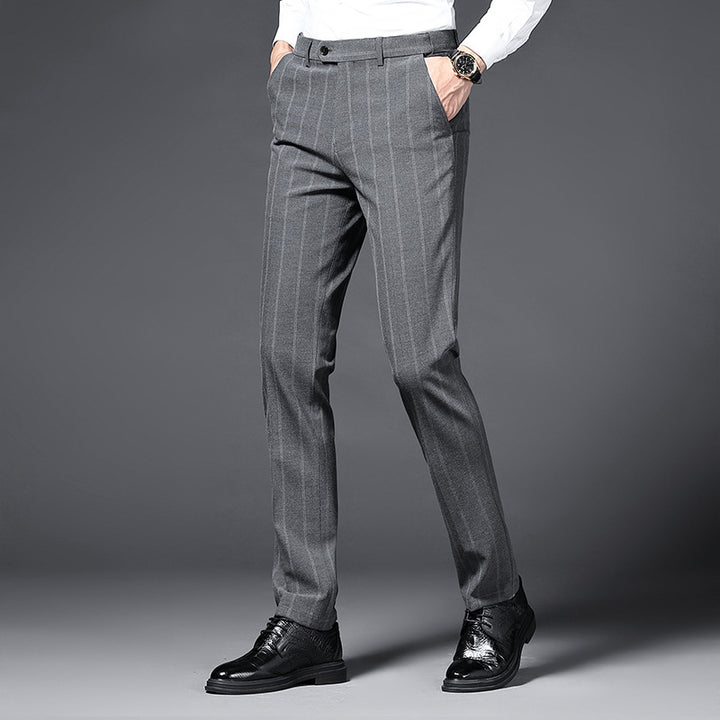 Herren elegante gestreifte Anzughose Echoarchiv