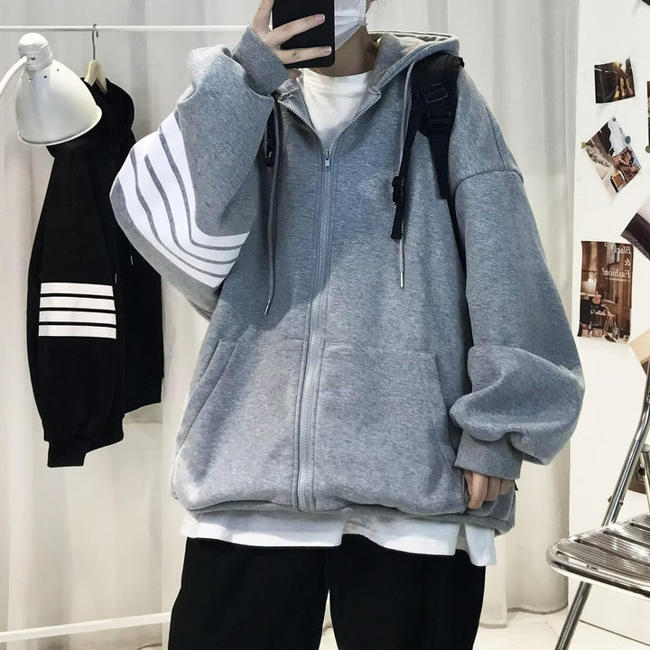 Unisex Bequeme Oversized Kapuzenjacke mit strukturiertem Design Echoarchiv