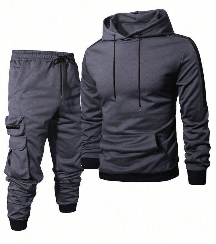 Herren Komfortables Hoodie- und Jogginghosen-Set mit praktischen Taschen Echoarchiv