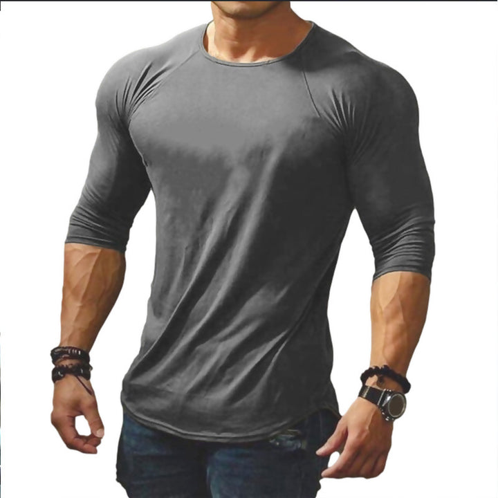 Herren körperbetontes Langarm-T-Shirt mit elastischem Tragekomfort Echoarchiv