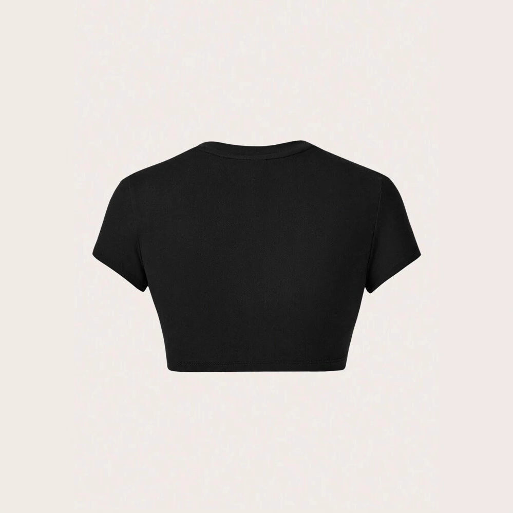 Damen Crop-T-Shirt mit kreativem unvergesslichem Statement Echo Archiv