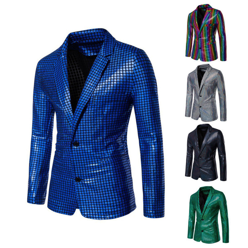 Herren Glamouröse Glassteine Smokingjacke Echoarchiv
