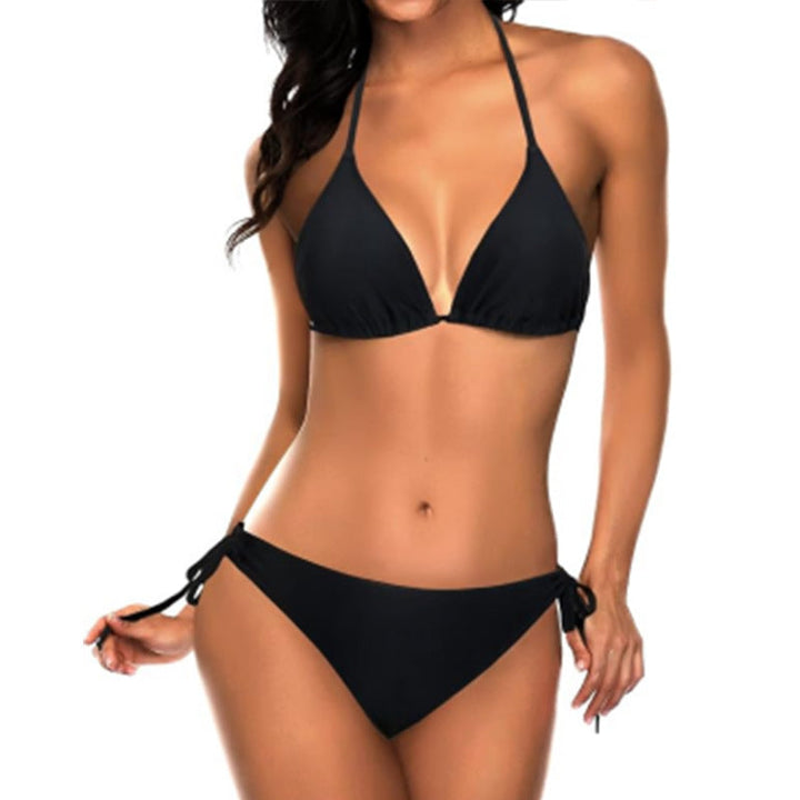 Damen Triangel-Bikini-Set mit Verstellbaren Trägern und Minimalistischem Design Echoarchiv