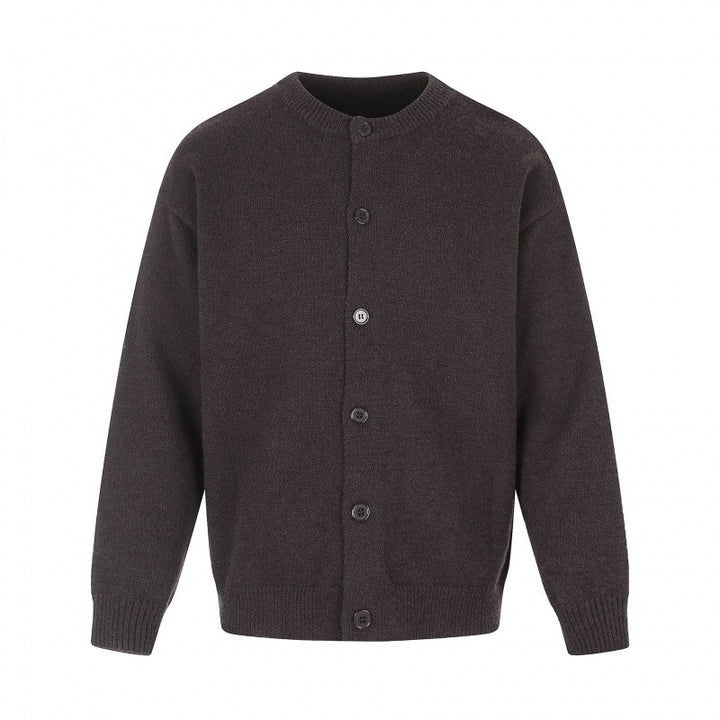 Unisex Boxy-Strickcardigan mit Rundhalsausschnitt und durchgehender Knopfleiste Echo Archiv