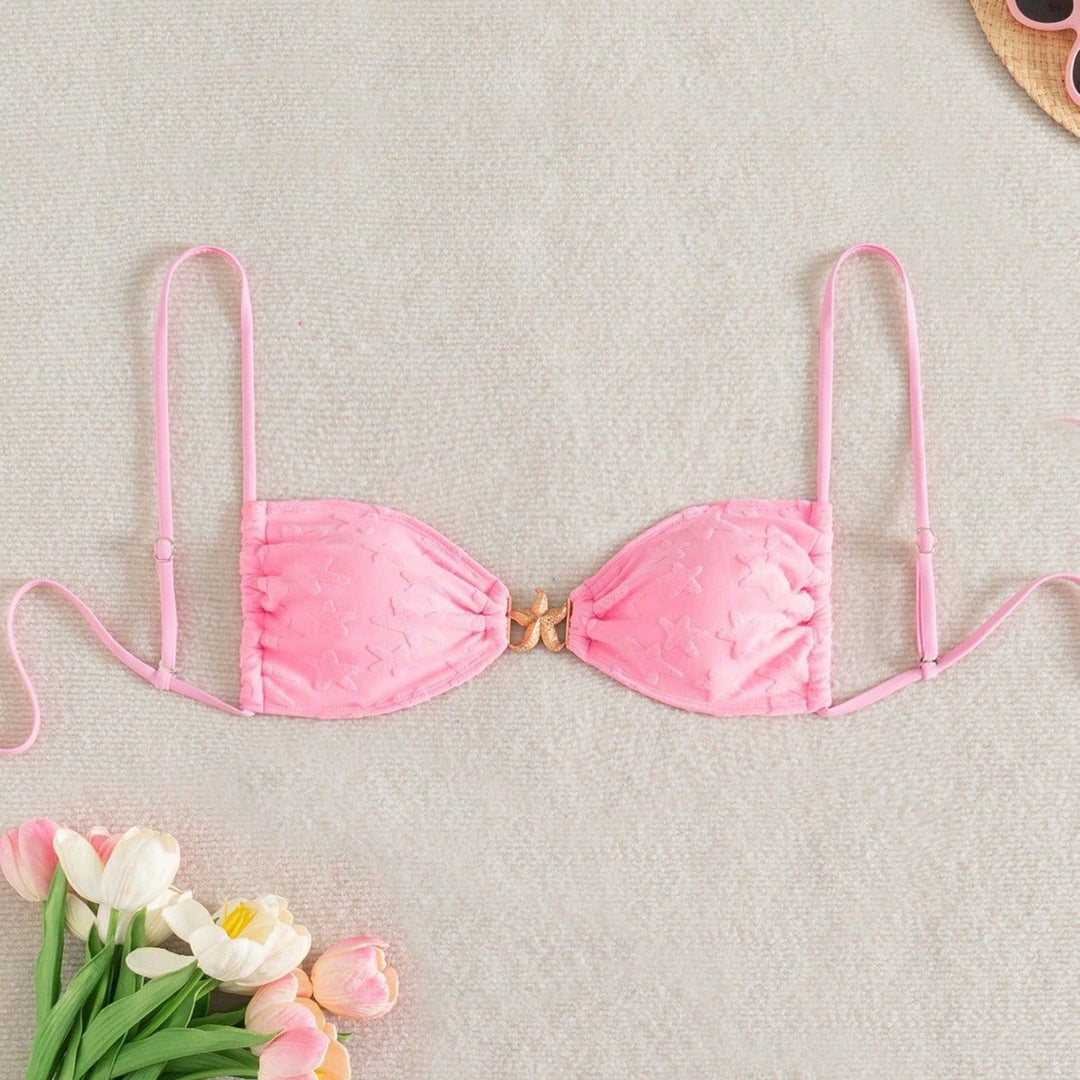 Damen Hochgeschnittenes Bikiniunterteil mit floralen Mustern Echo Archiv